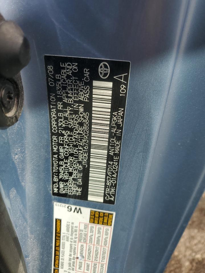 2009 Toyota Scion Tc VIN: JTKDE167390285845 Lot: 84886045