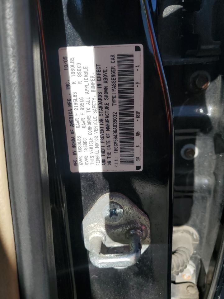 2006 Honda Accord Lx VIN: 1HGCM56436A035032 Lot: 86194315