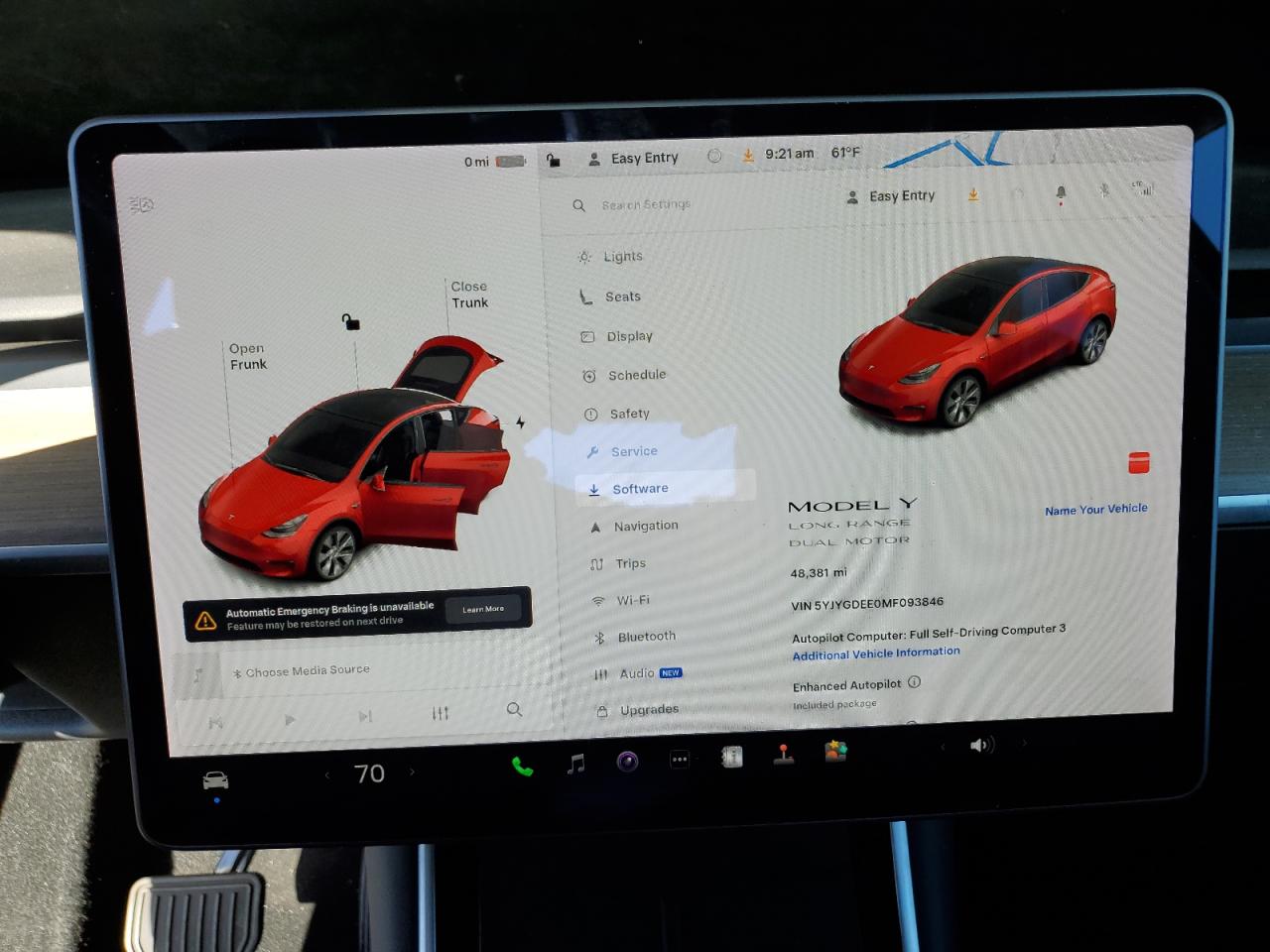 2021 Tesla Model Y VIN: 5YJYGDEE0MF093846 Lot: 85512955