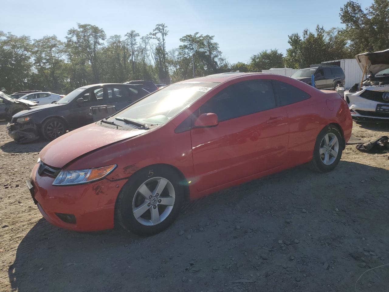2006 Honda Civic Ex red null gas 2HGFG128X6H581611 photo #1