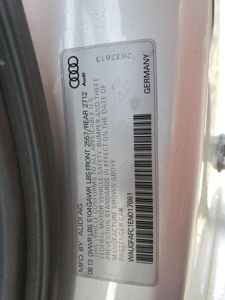 2014 Audi A6 Premium Plus VIN: WAUGFAFC1EN017661 Lot: 82215965