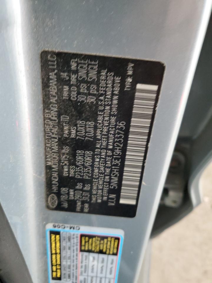 2009 Hyundai Santa Fe Se VIN: 5NMSH13E19H233736 Lot: 84374765