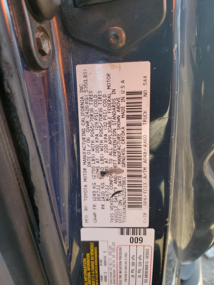 2006 Toyota Tacoma Access Cab VIN: 5TEUU42N26Z207861 Lot: 86075815