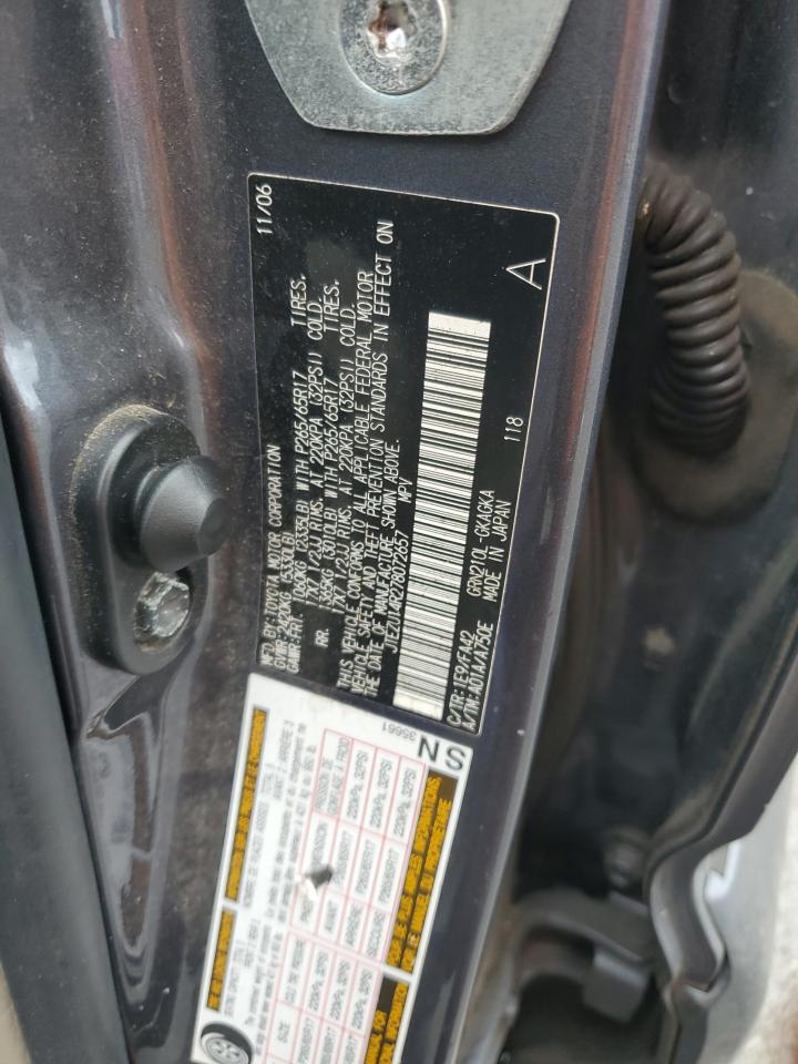 2007 Toyota 4Runner Sr5 VIN: JTEZU14R278072657 Lot: 85504495