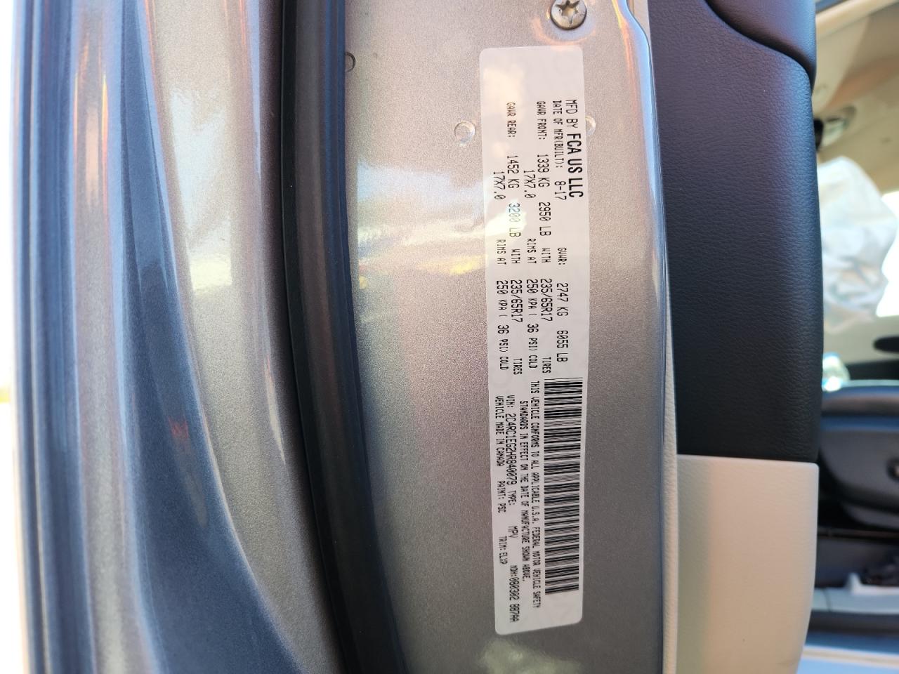 2017 Chrysler Pacifica Touring L Plus VIN: 2C4RC1EG2HR840079 Lot: 90120435