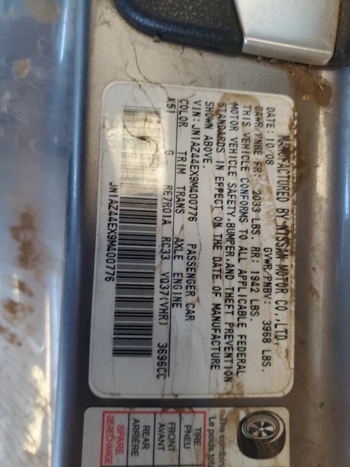 2009 Nissan 370Z VIN: JN1AZ44EX9M400776 Lot: 82608815