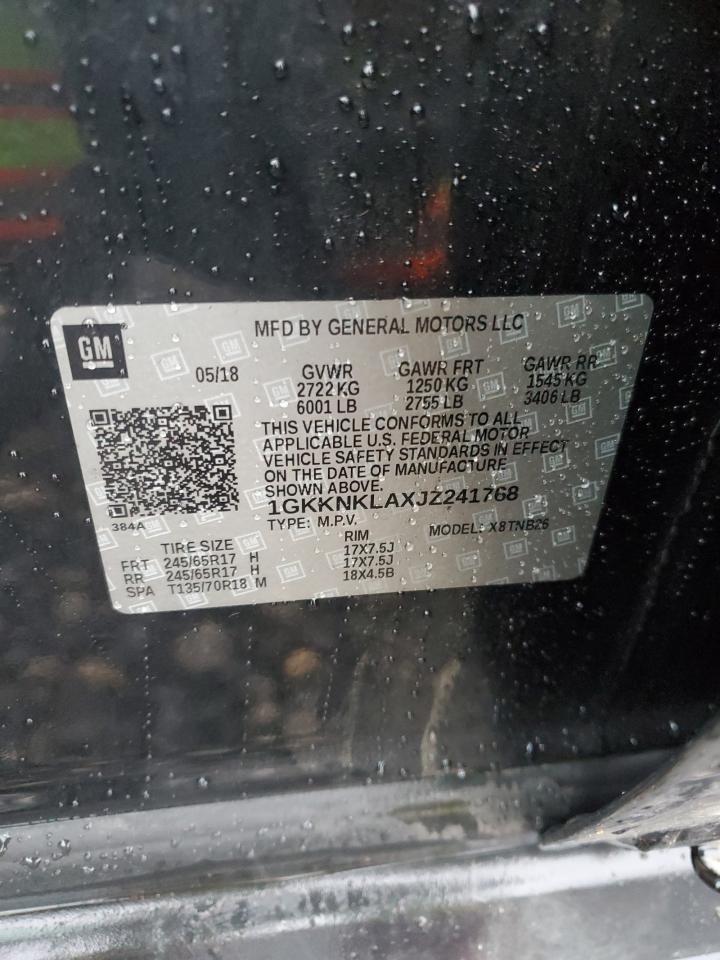 2018 GMC Acadia Sle VIN: 1GKKNKLAXJZ241768 Lot: 90439435
