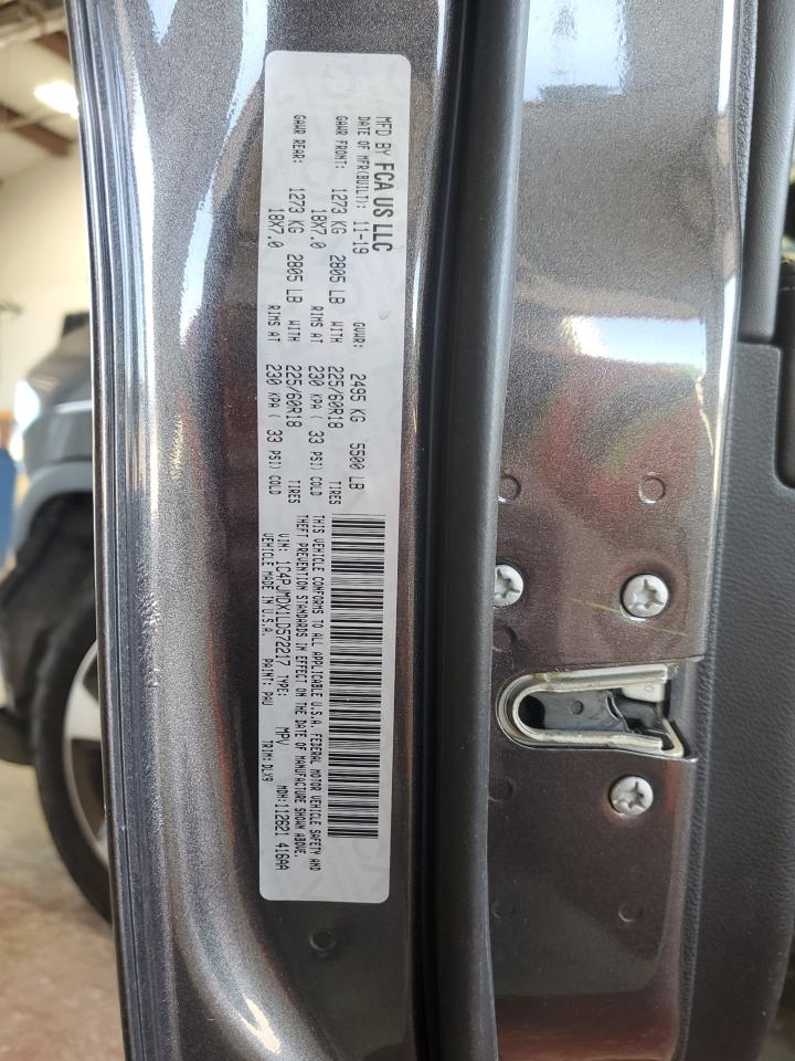 2020 Jeep Cherokee Limited VIN: 1C4PJMDX1LD572217 Lot: 84725735