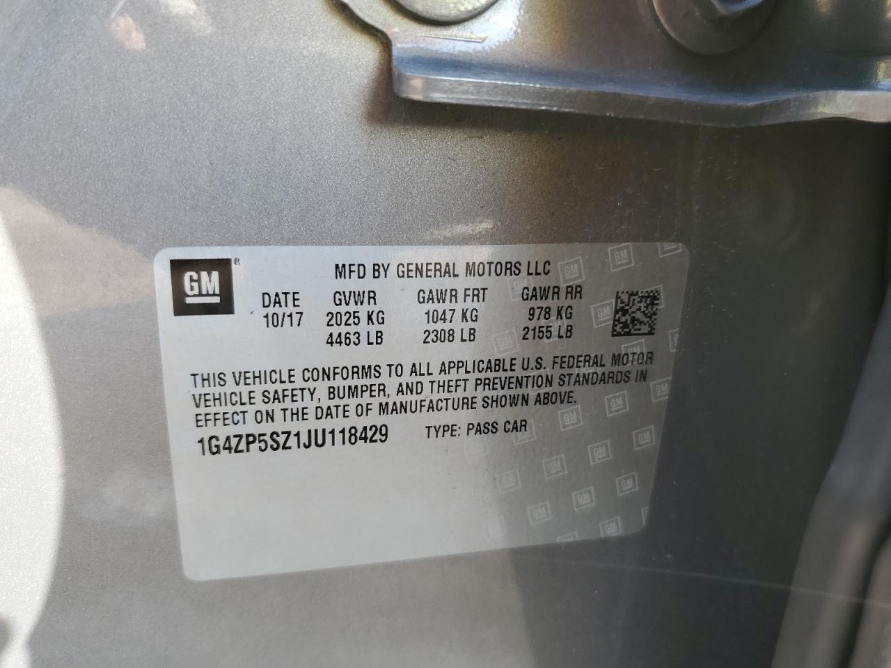 2018 Buick Lacrosse Essence VIN: 1G4ZP5SZ1JU118429 Lot: 86888865