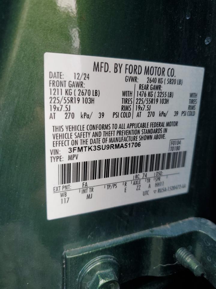 2024 Ford Mustang Mach-E Premium VIN: 3FMTK3SU9RMA51706 Lot: 85189145