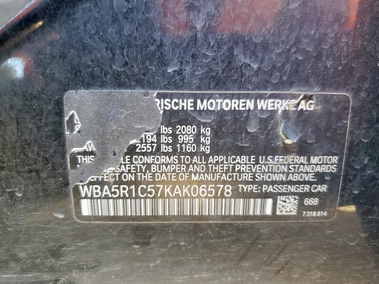 2019 BMW 330I VIN: WBA5R1C57KAK06578 Lot: 90728235