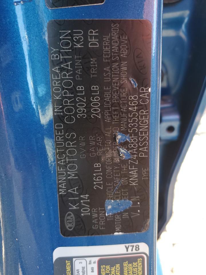 2015 Kia Forte Ex VIN: KNAFZ4A88F5355468 Lot: 86488075