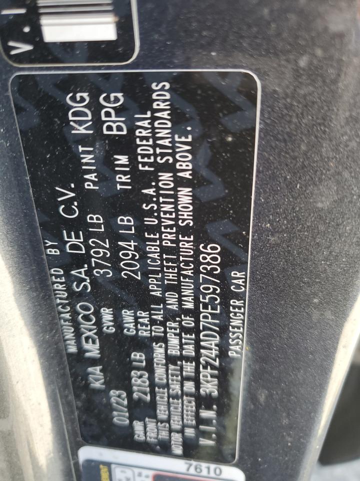 2023 Kia Forte Lx VIN: 3KPF24AD7PE597386 Lot: 86163325