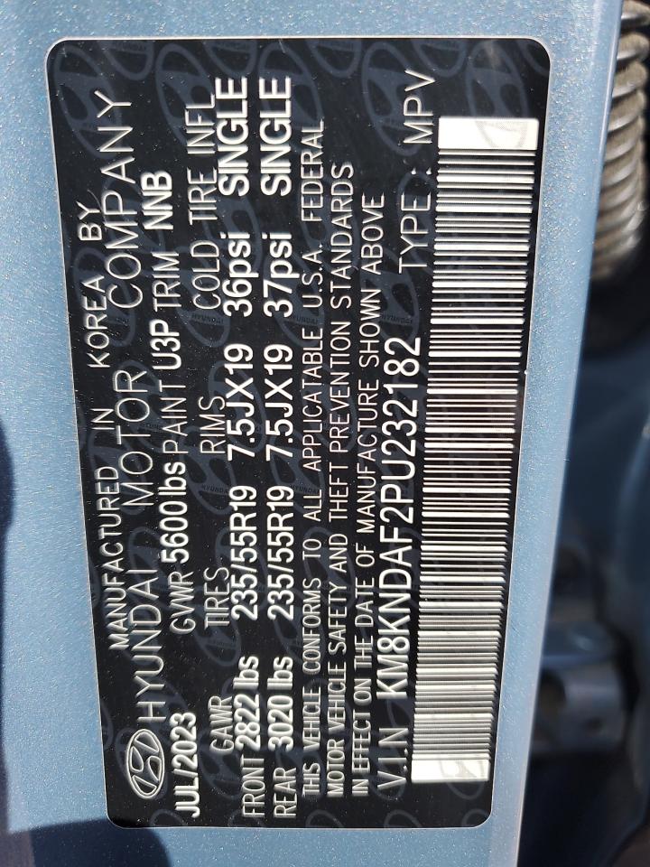 2023 Hyundai Ioniq 5 Sel VIN: KM8KNDAF2PU232182 Lot: 86803385