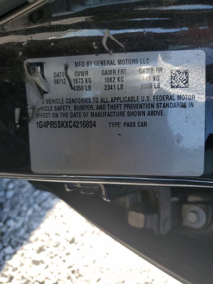 2012 Buick Verano Convenience VIN: 1G4PR5SKXC4216804 Lot: 84755665