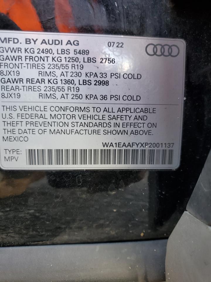 2023 Audi Q5 Premium Plus 45 VIN: WA1EAAFYXP2001137 Lot: 87247585