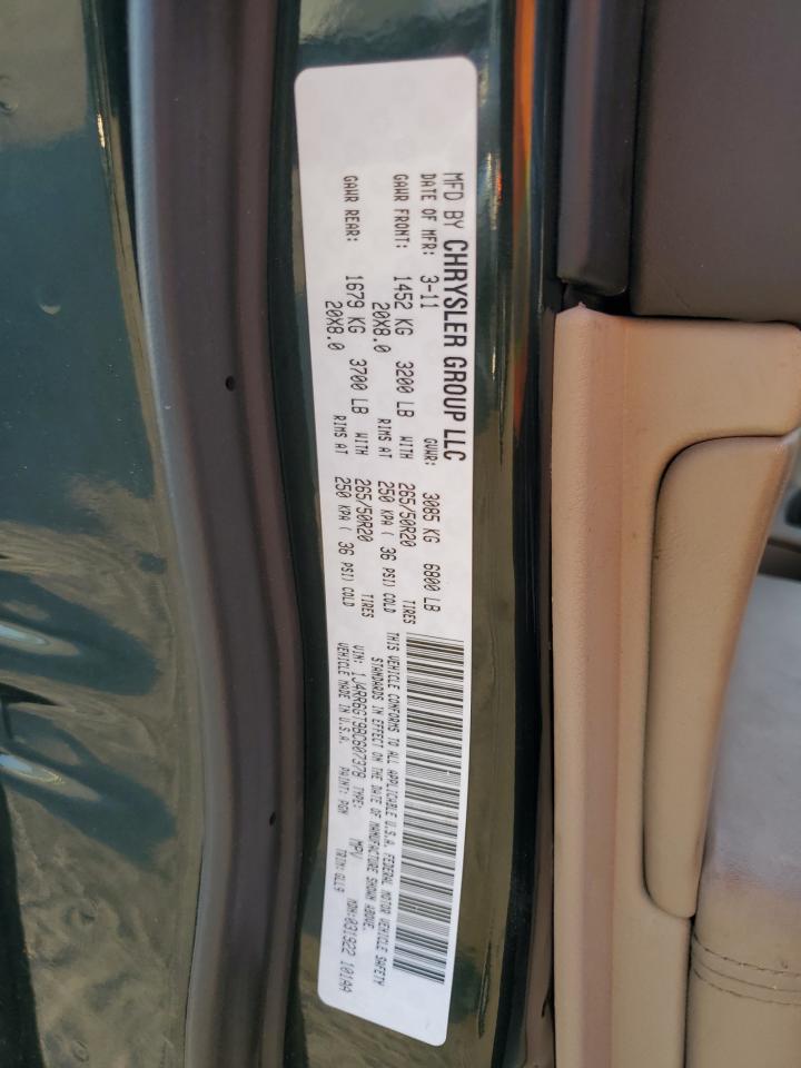 2011 Jeep Grand Cherokee Overland VIN: 1J4RR6GT9BC607378 Lot: 80899955