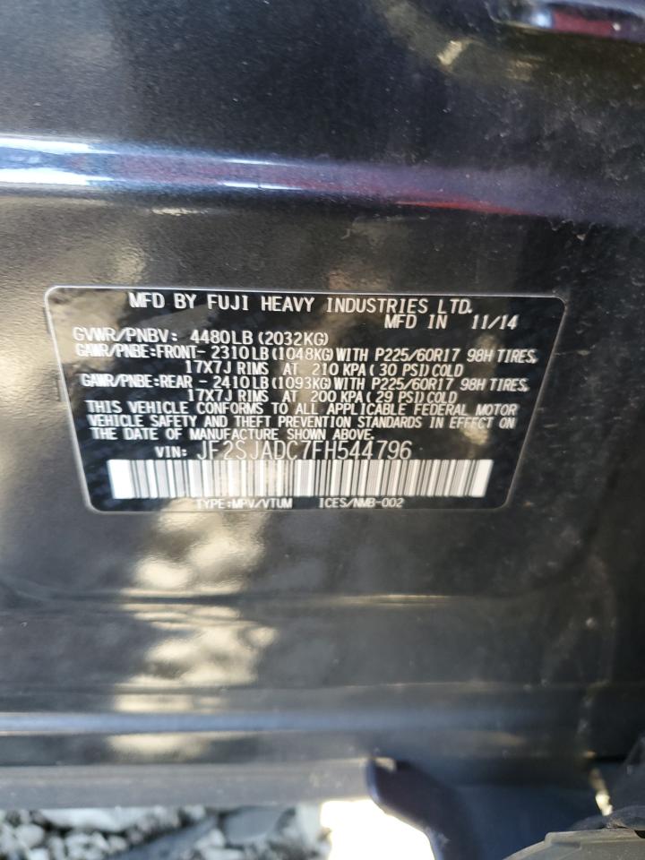 2015 Subaru Forester 2.5I Premium VIN: JF2SJADC7FH544796 Lot: 81807435