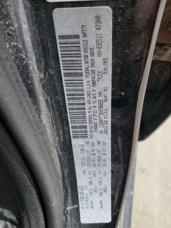 2019 Ram 1500 Big Horn/Lone Star VIN: 1C6SRFFT3KN786859 Lot: 83832075