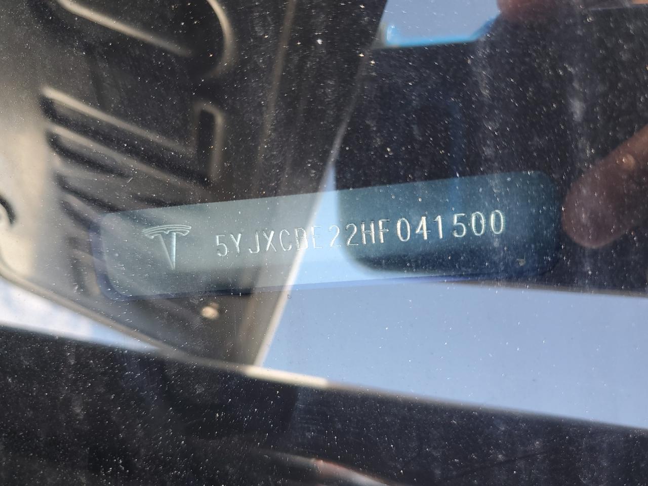 2017 Tesla Model X VIN: 5YJXCBE22HF041500 Lot: 81718695