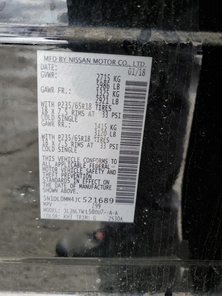 2018 Infiniti Qx60 VIN: 5N1DL0MM4JC521689 Lot: 86678405