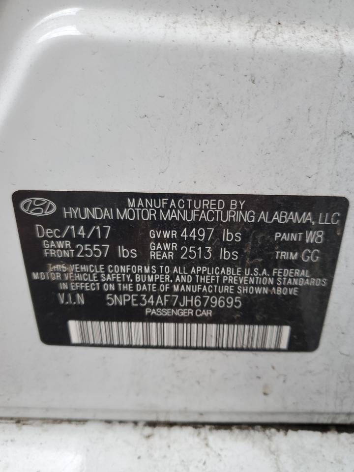 2018 Hyundai Sonata Sport VIN: 5NPE34AF7JH679695 Lot: 85361775