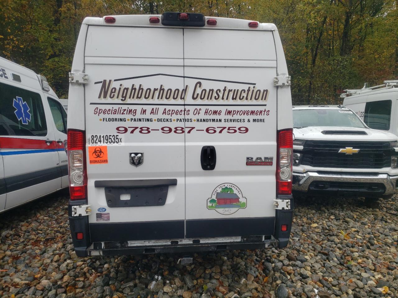 2019 Ram Promaster 3500 3500 High VIN: 3C6URVJG6KE510385 Lot: 82419535