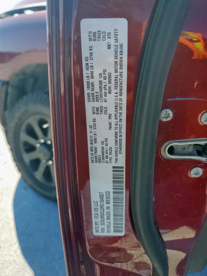 2024 Ram 2500 Big Horn VIN: 3C6UR5DL5RG154857 Lot: 90498735