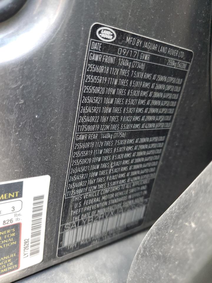 2018 Land Rover Range Rover Velar S VIN: SALYB2RVXJA726282 Lot: 86615785