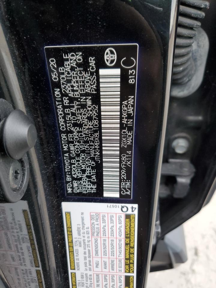 2020 Toyota C-Hr Xle VIN: JTNKHMBX8L1087952 Lot: 86289335