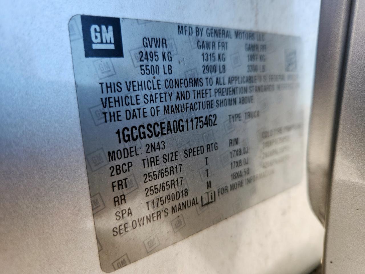 2016 Chevrolet Colorado Lt VIN: 1GCGSCEA0G1175462 Lot: 85081175