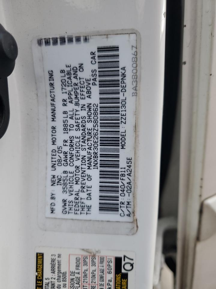 2006 Toyota Corolla Ce VIN: 1NXBR30E26Z580862 Lot: 86432745