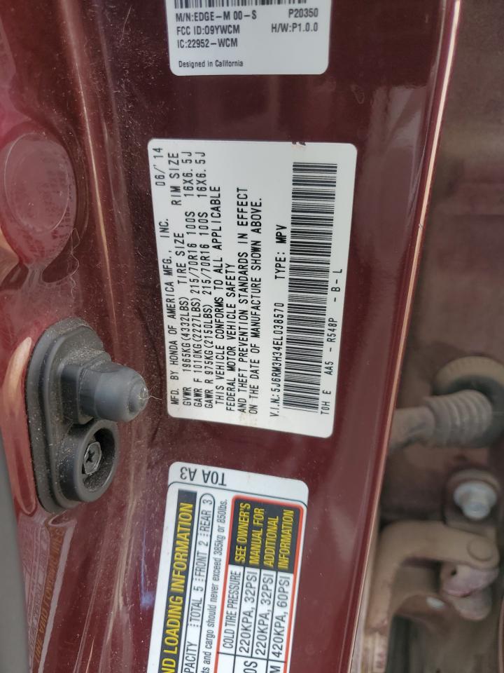 2014 Honda Cr-V Lx VIN: 5J6RM3H34EL038570 Lot: 85302845