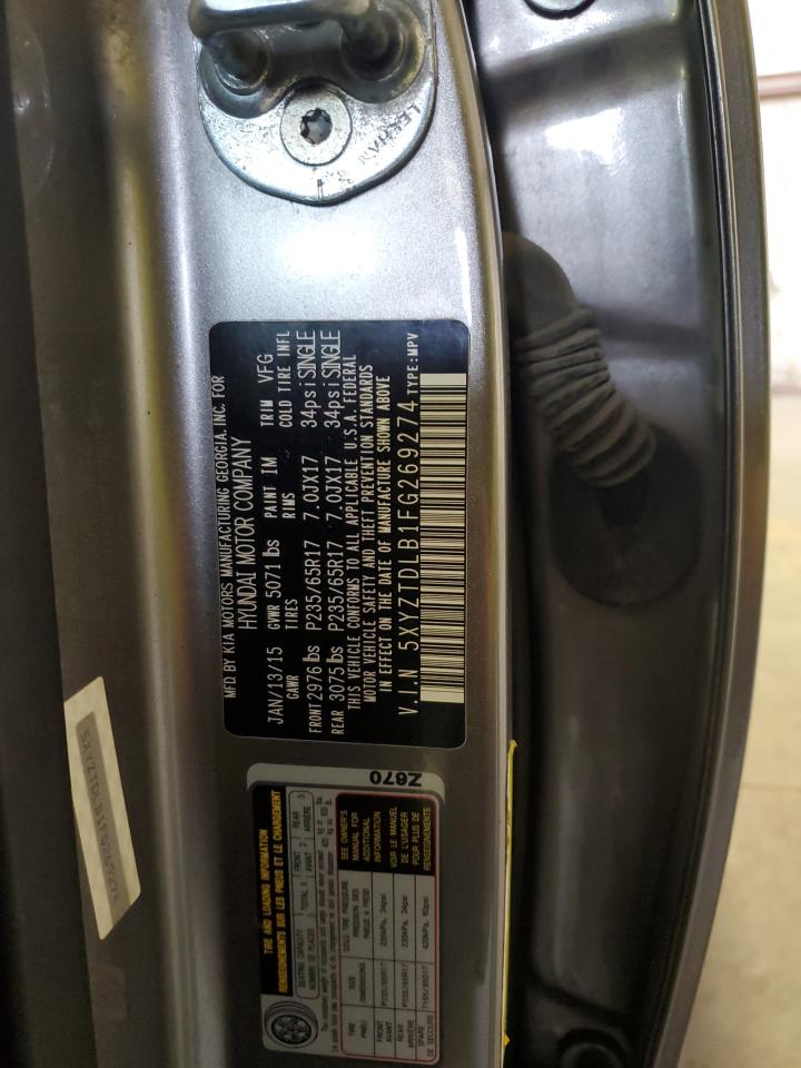 2015 Hyundai Santa Fe Sport VIN: 5XYZTDLB1FG269274 Lot: 82434845