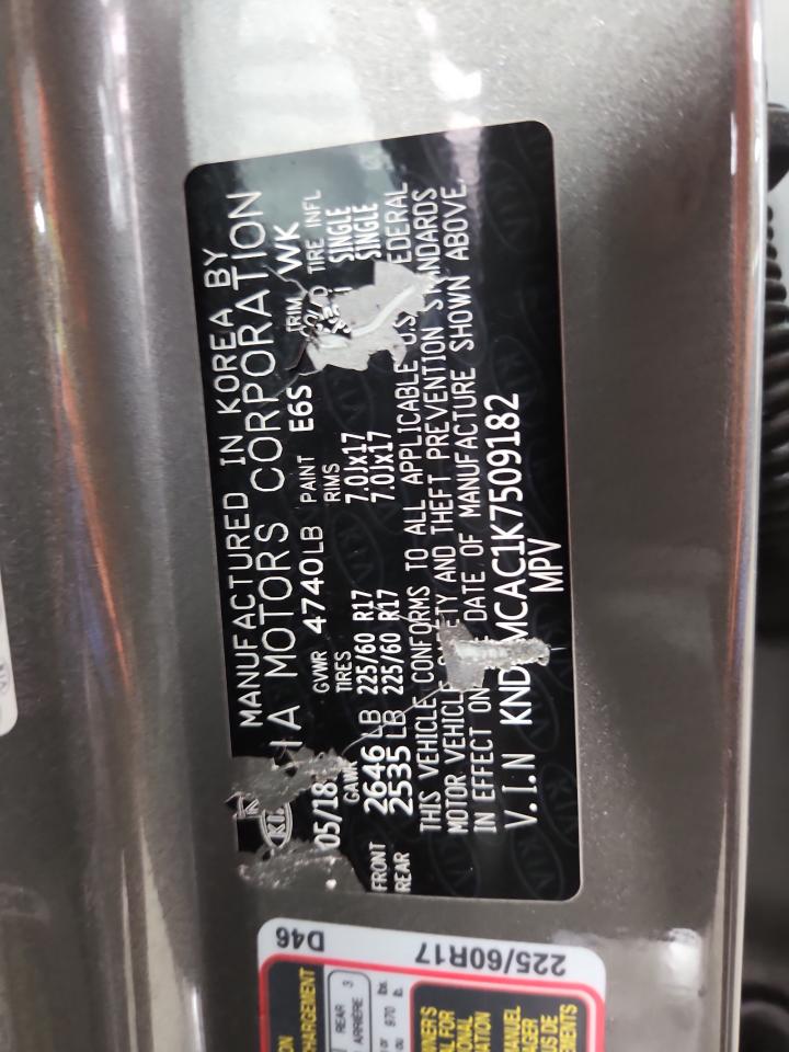 2019 Kia Sportage Lx VIN: KNDPMCAC1K7509182 Lot: 85179195