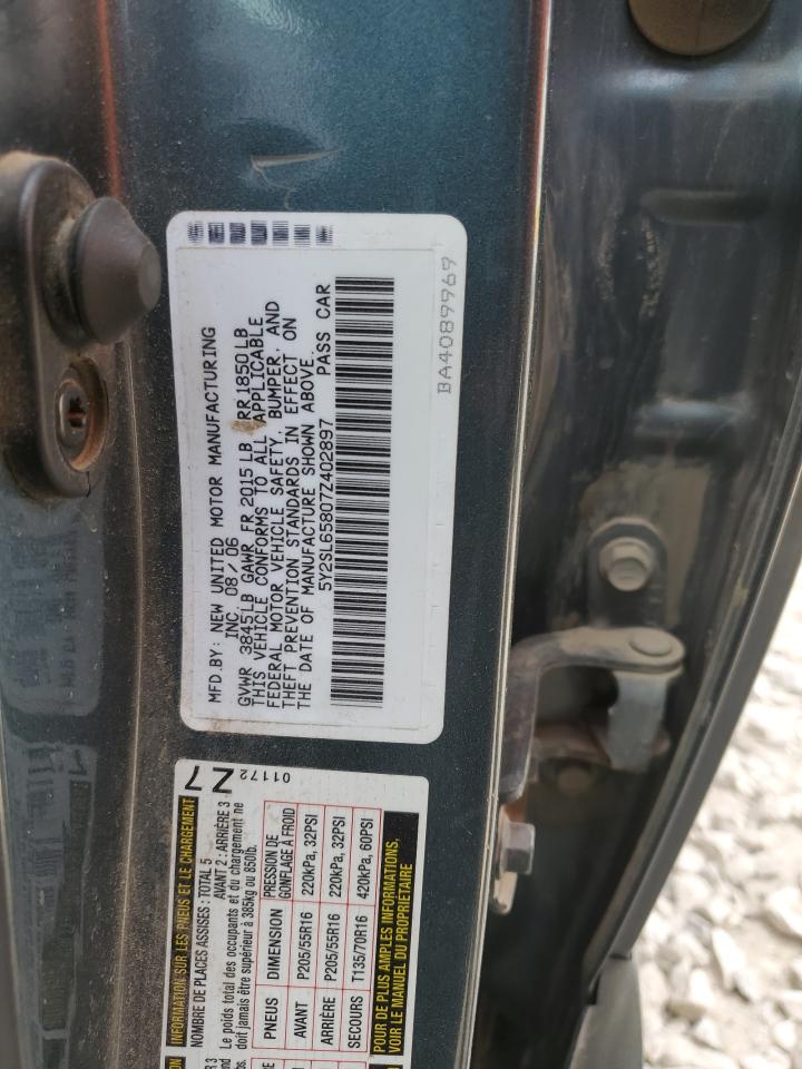 2007 Pontiac Vibe VIN: 5Y2SL65807Z402897 Lot: 92508375