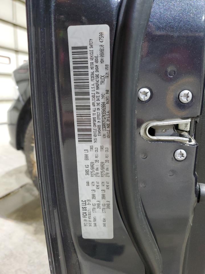 2019 Ram 1500 Classic Tradesman VIN: 1C6RR7FG7KS502884 Lot: 86129065