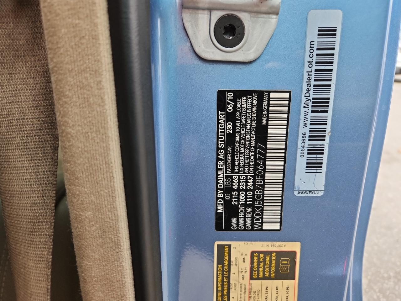 2011 Mercedes-Benz E 350 VIN: WDDKJ5GB7BF064777 Lot: 84731555