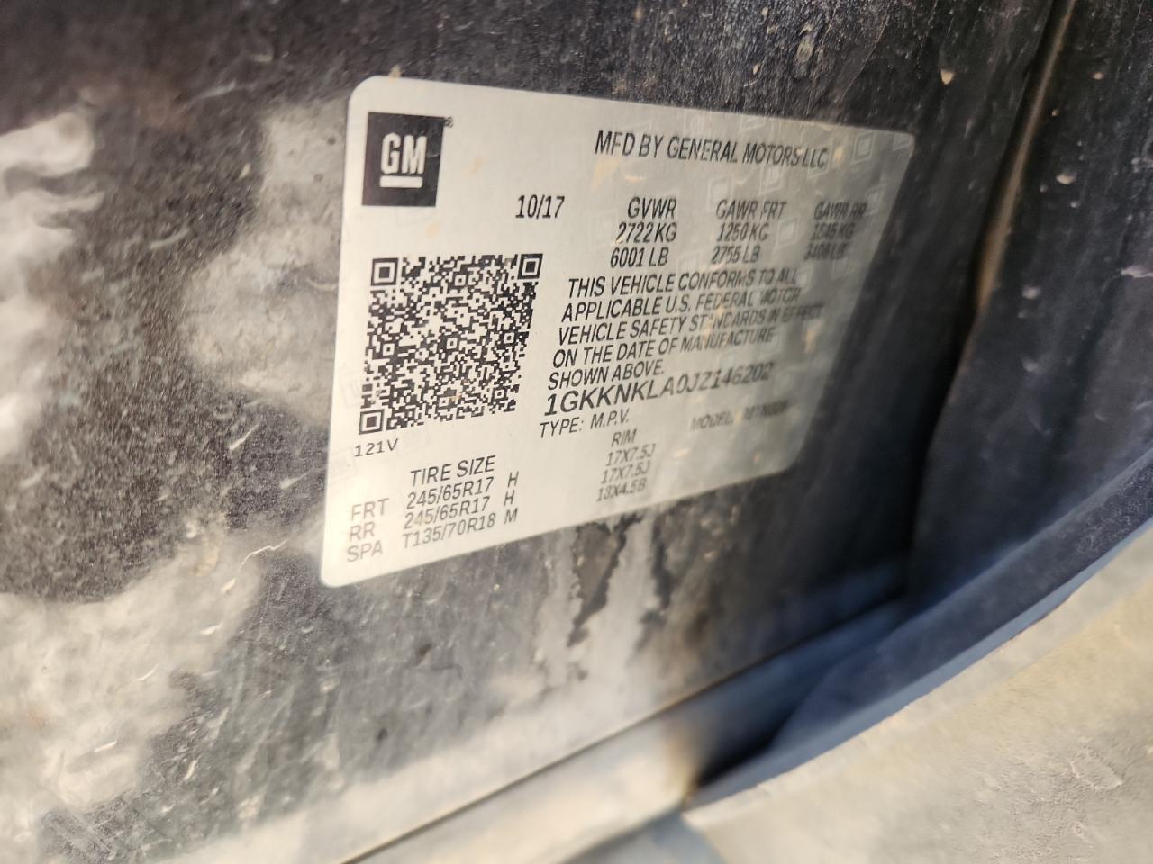 2018 GMC Acadia Sle VIN: 1GKKNKLA0JZ146202 Lot: 87246605