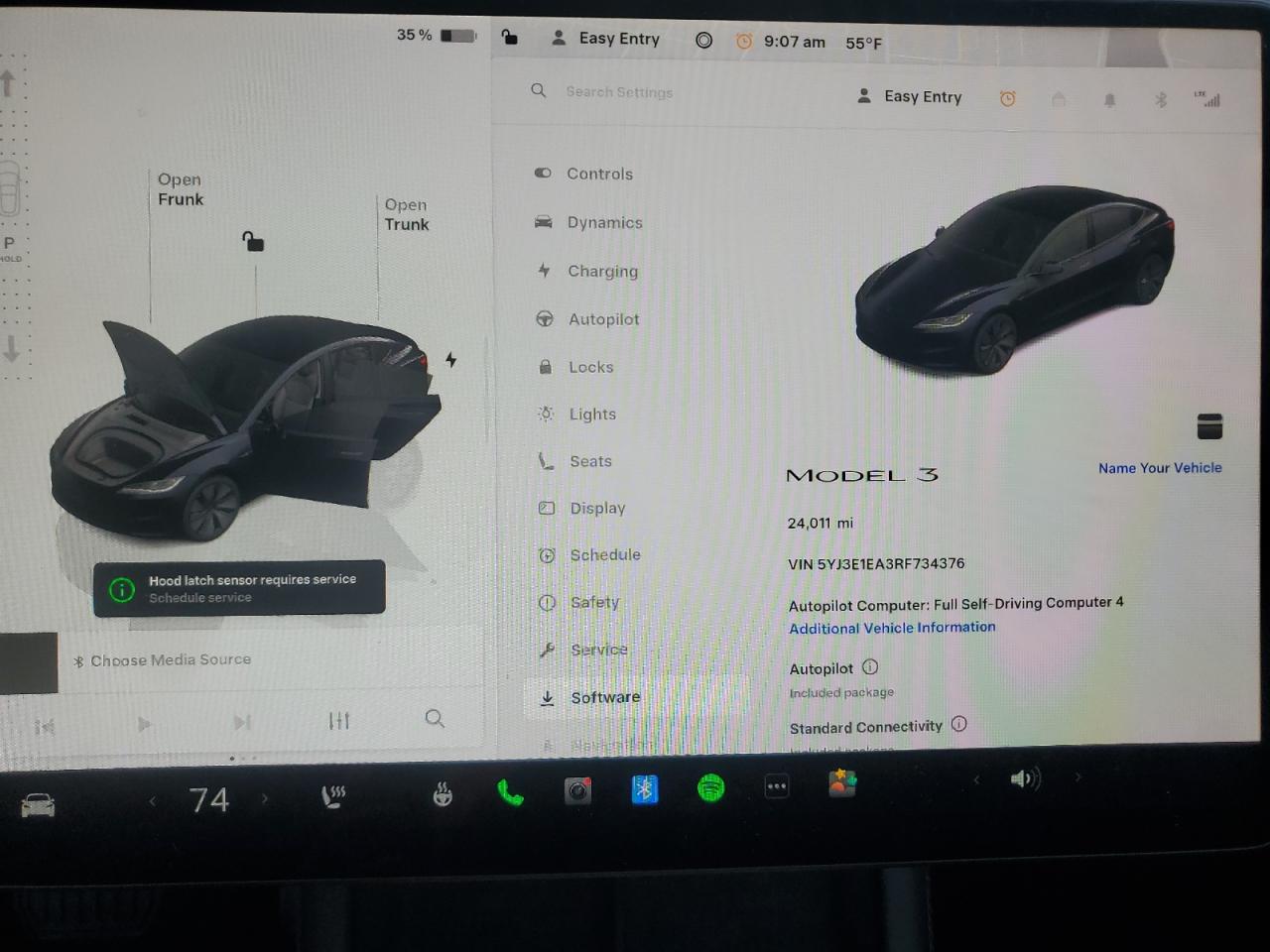 2024 Tesla Model 3 VIN: 5YJ3E1EA3RF734376 Lot: 86285765
