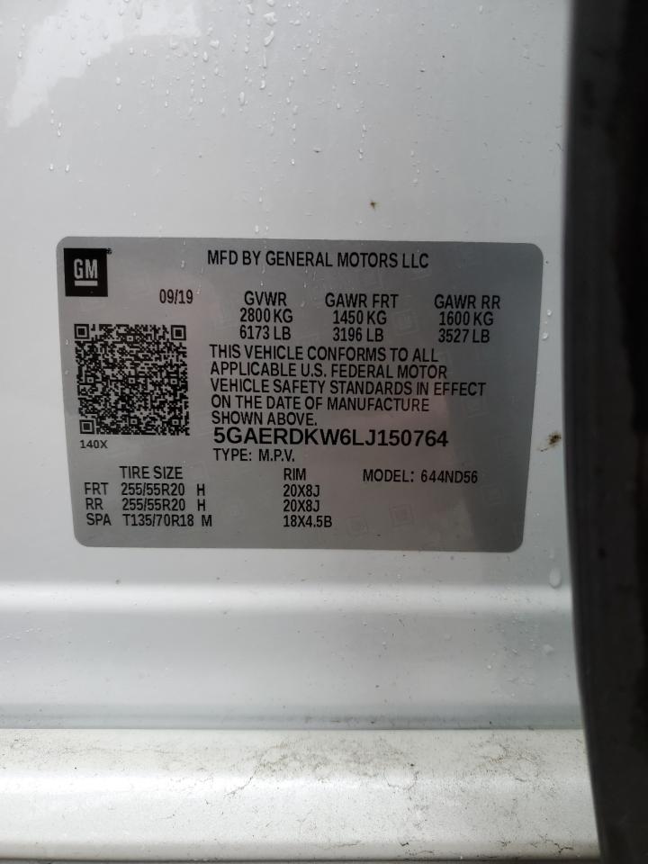 2020 Buick Enclave Avenir VIN: 5GAERDKW6LJ150764 Lot: 90570675