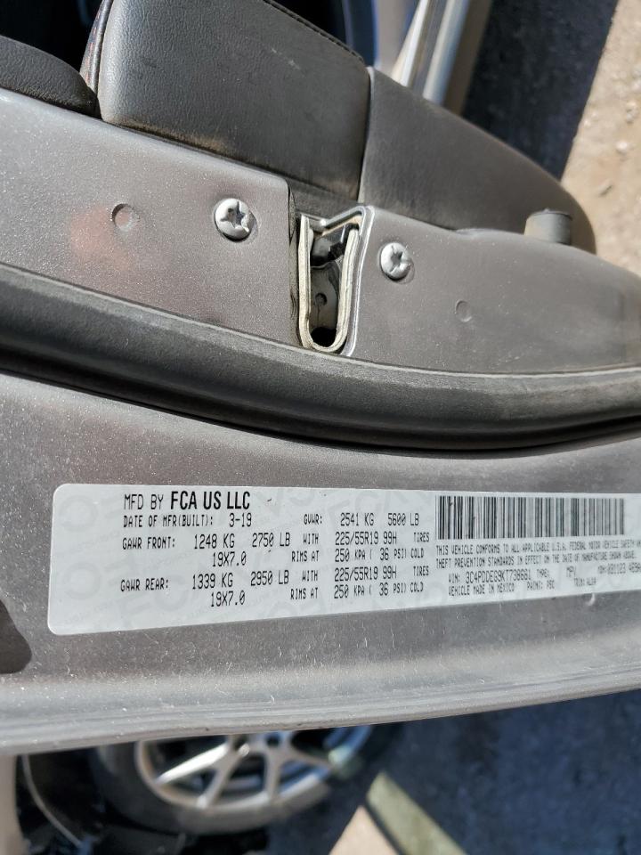 2019 Dodge Journey Gt VIN: 3C4PDDEG9KT738661 Lot: 85282845