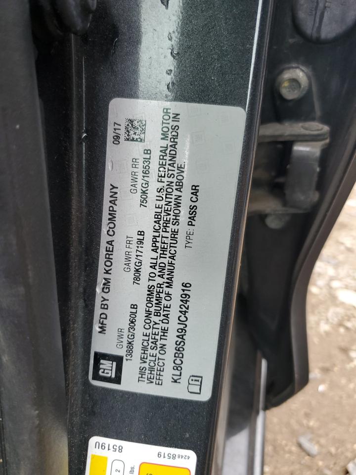 2018 Chevrolet Spark Ls VIN: KL8CB6SA9JC424916 Lot: 82455595