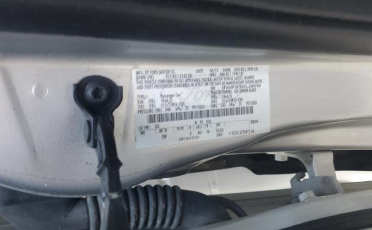 2012 Ford Focus Se VIN: 1FAHP3F23CL390769 Lot: 86663805