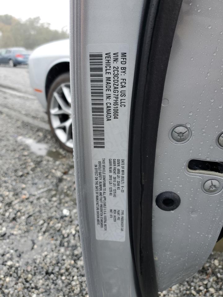 2023 Dodge Challenger Sxt VIN: 2C3CDZAG7PH610604 Lot: 90230595