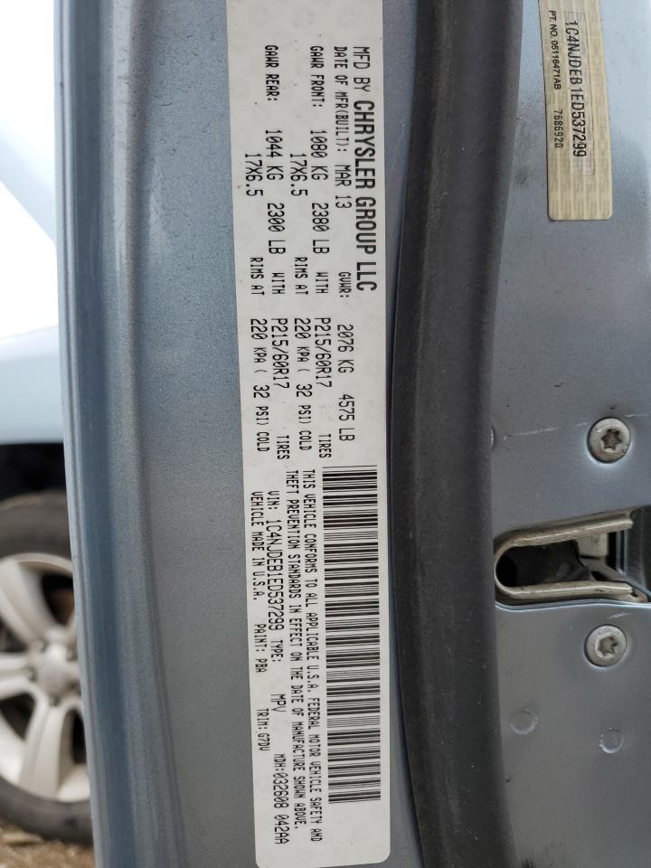 2014 Jeep Compass Latitude VIN: 1C4NJDEB1ED537299 Lot: 82225035