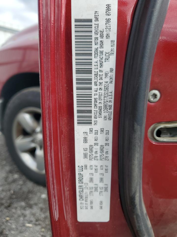 2014 Ram 1500 Slt VIN: 1C6RR7GT7ES156514 Lot: 86167395