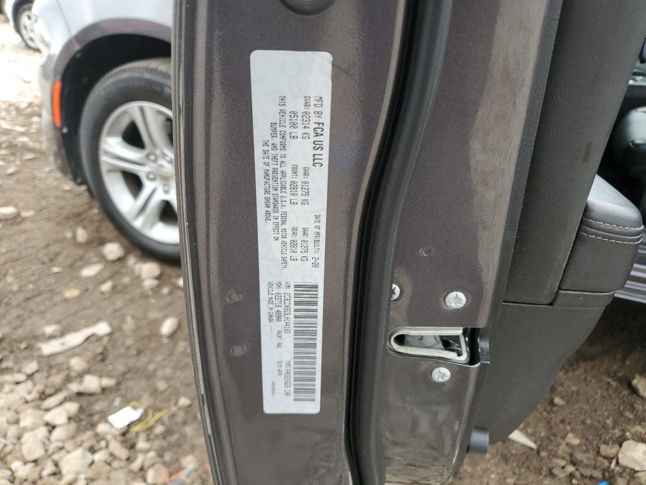 2020 Dodge Charger Sxt VIN: 2C3CDXBG3LH144103 Lot: 86501825