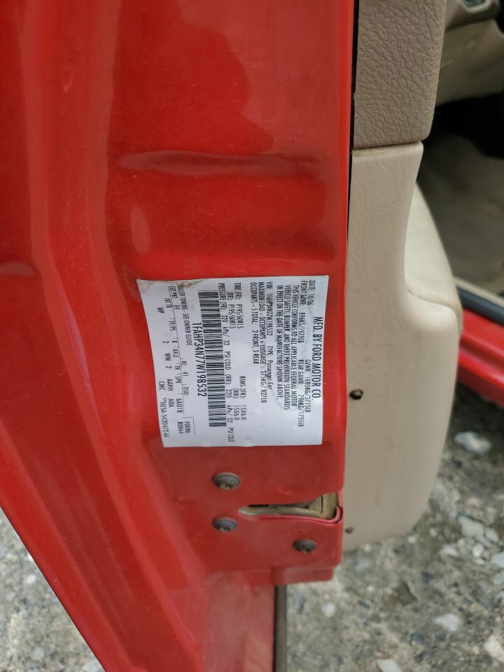 2007 Ford Focus Zx4 VIN: 1FAHP34N77W198532 Lot: 85727665