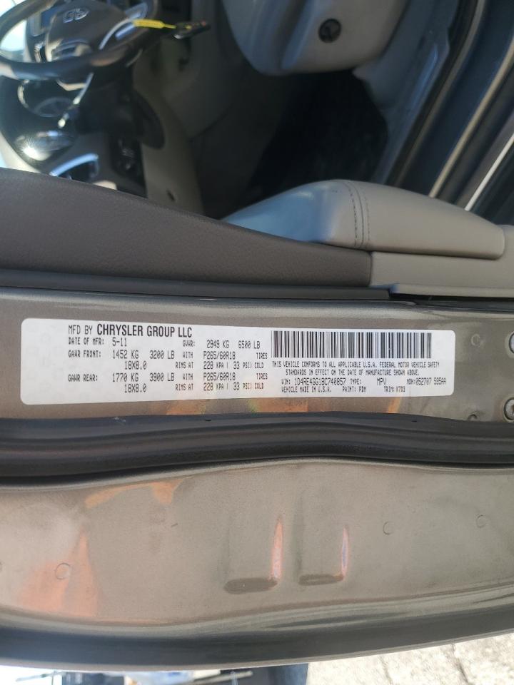 2011 Dodge Durango Crew VIN: 1D4RE4GG1BC740857 Lot: 85589475